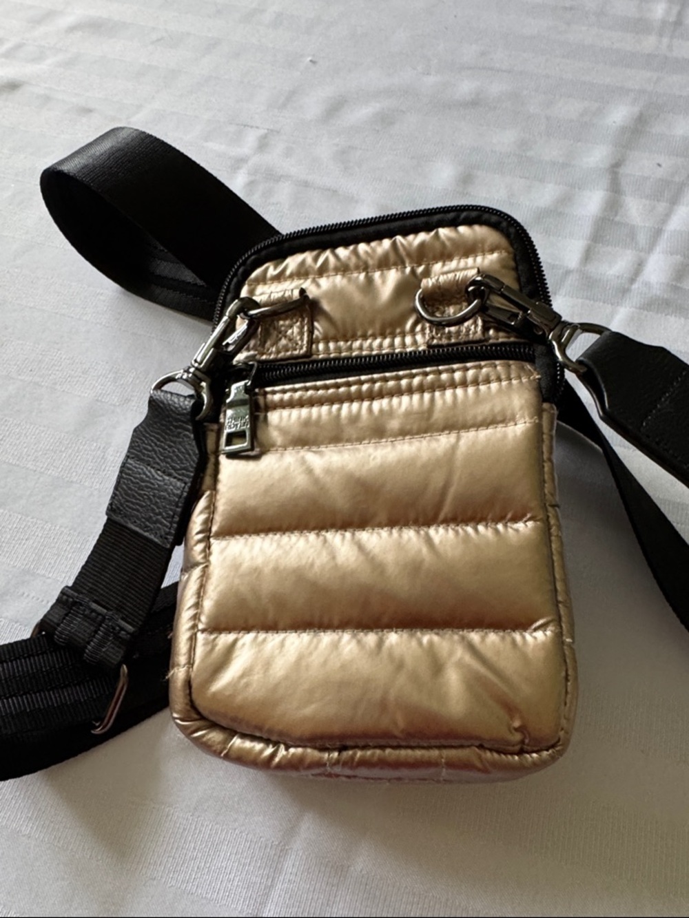 Gold Puffer Crossbody bag by THINK LOYLN - Picture 2 of 4